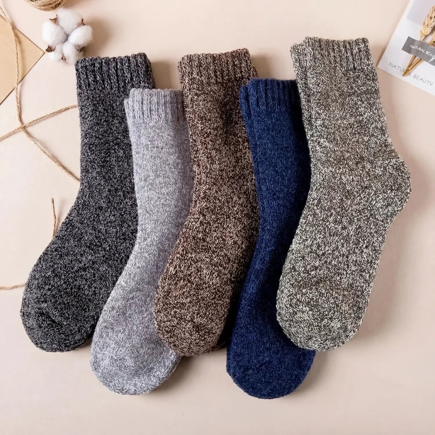 Merino All-Day Socks™ – Merino & Cashmere for Men (5 Pairs)